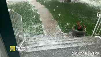 Storm leaves some Alberta roads covered in hail, vehicles and buildings damaged