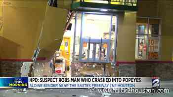 Suspect robs man who crashed into Popeyes in NE Houston: HPD - KPRC Click2Houston