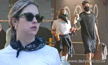 Ashley Benson puts on a leggy display in short shorts as she sweetly holds hands with G-Eazy