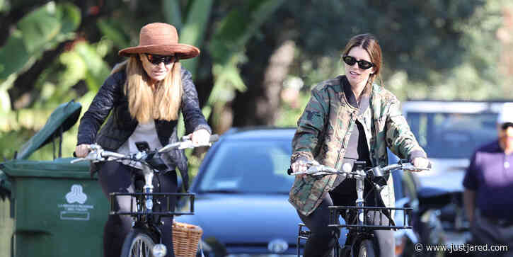Pregnant Katherine Schwarzenegger Goes for a Bike Ride With Mom Maria Shriver