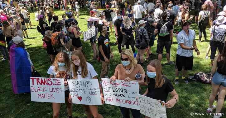 Thousands gather in Salt Lake City for joint Black Lives Matter, LGBTQ rights rally