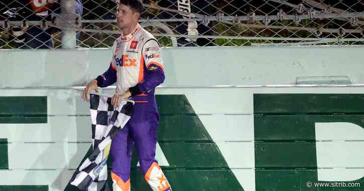 Denny Hamlin wins on a long day at Homestead