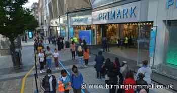 Shoppers queue overnight as world's biggest Primark in Birmingham re-opens