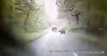 Thugs hurl quad bike at cops from back of van in police chase