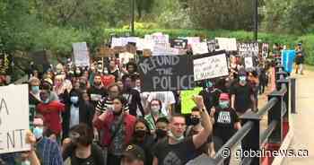 Edmonton march sees protesters denounce police brutality and call for racial equality - Globalnews.ca