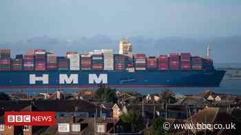 HMM Algeciras: World's biggest container ship arrives in Essex