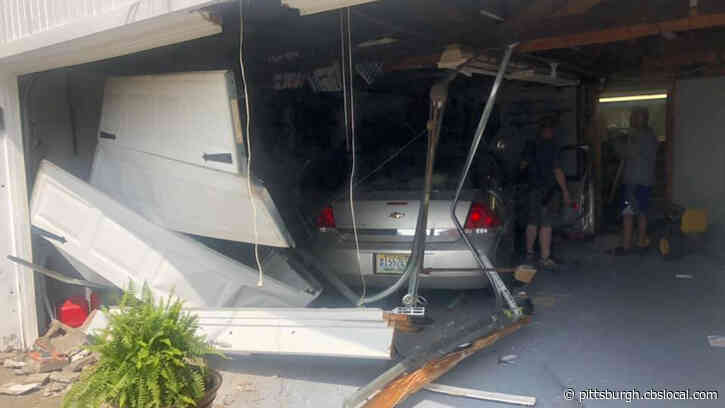 Car Crashes Through Garage Door In Murrysville, One Person Injured