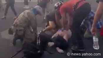 George Floyd protests: Man shot in clash over Albuquerque statue