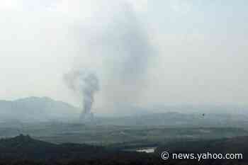 North Korea blows up liaison office just inside its border with the South