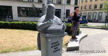 Our newest statue has disappeared from next to Colston's plinth