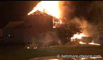 Residents Displaced After Owings Mills Home Catches Fire - CBS Baltimore