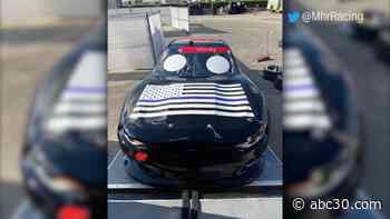 NASCAR driver races in 'Back the Blue' car days after Bubba Wallace sports Black Lives Matter design