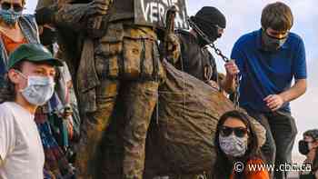 Man shot, arrest made in New Mexico protest over Spanish conqueror's statue