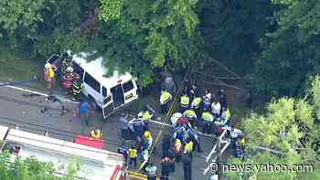 2 dead, 8 injured when van crashes into tree in NY