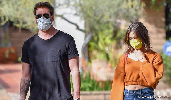Dylan McDermott Walks His Dog with Model Erica Souza