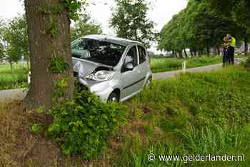 Vrouw gewond door frontale botsing tegen boom in Beltrum