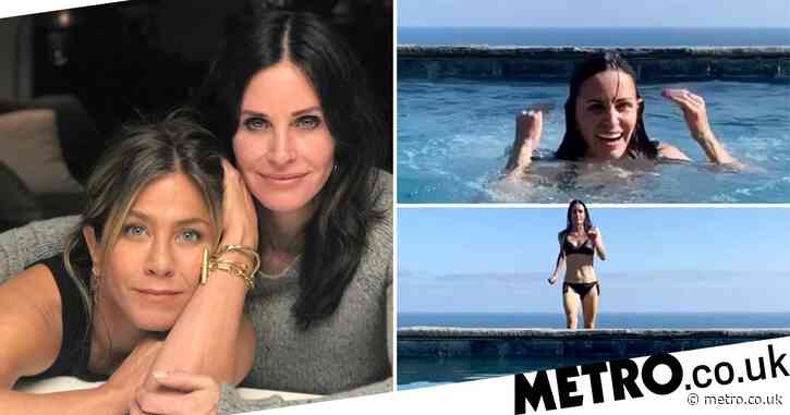 Courteney Cox ‘dives into next year’ on birthday as Jennifer Aniston shares love for Friends co-star