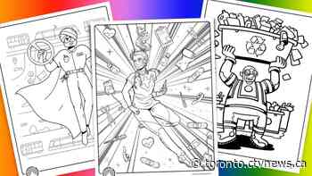 Free colouring pages help kids honour 'superhero' front-line workers