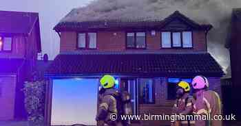 Birmingham house set on fire after being struck by lightning bolt