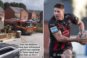 Warrington star Tom Lineham set on FIRE by exploding petrol can in second lockdown scare after catching - The Sun