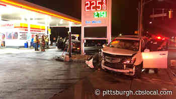 Two Vehicles Collide Outside Of Gas Station In Bellevue