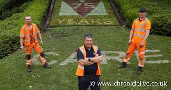See council gardeners put together stunning flower display to honour war heroes