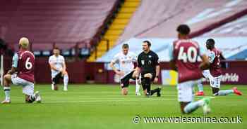Aston Villa and Sheffield United players take the knee in powerful scenes