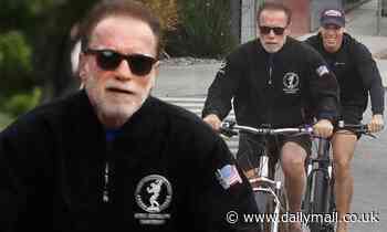 Arnold Schwarzenegger, 72, has morning bike ride with son, 22