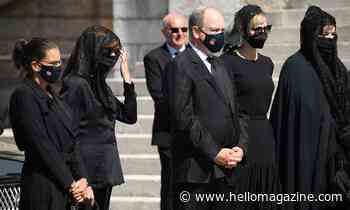 Prince Albert leads masked royal mourners at cousin's funeral