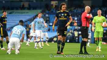 David Luiz has night to forget as Manchester City ease past 10-man Arsenal