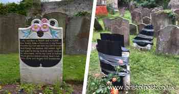 Headstone of an enslaved African vandalised