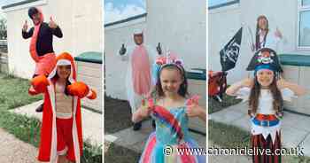 Girl, 5, finds wonderful way to thank postman who does his rounds in fancy dress