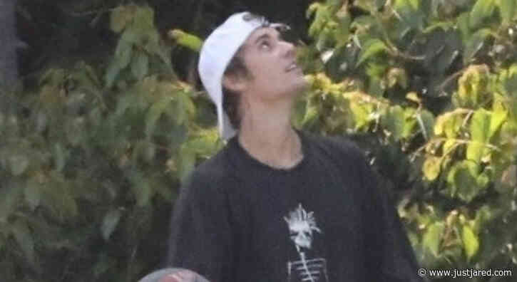Justin Bieber Works on His Basketball Skills in Beverly Hills