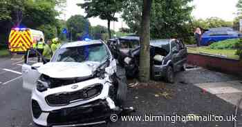 Baby boy trapped in three-car crash in after police chase