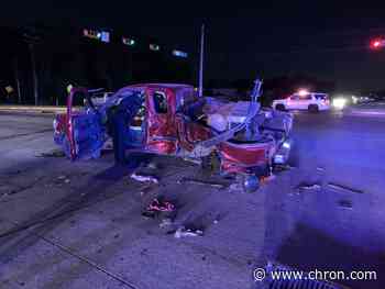HCSO: Driver ejected from vehicle after running red light, causing crash on N Lake Houston Pkwy