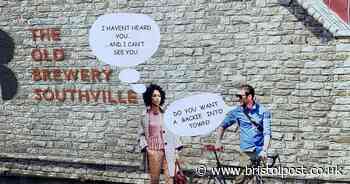 Apartment development at brewery mocked by graffiti artist