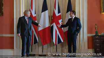 Macron and PM discuss economic recovery during visit to mark historic broadcast
