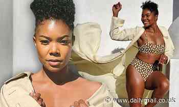 Gabrielle Union wears polka dot bikini as she poses for Self