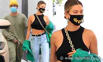 Hailey and Justin Bieber in Beverly Hills