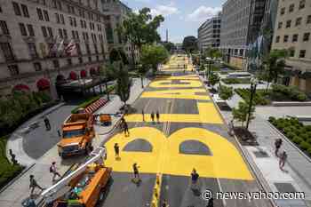 Powerful photos show 'Black Lives Matter' painted across streets nationwide