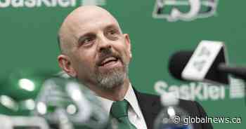 Saskatchewan Roughriders head coach Craig Dickenson dealing with uncomfortable off-season