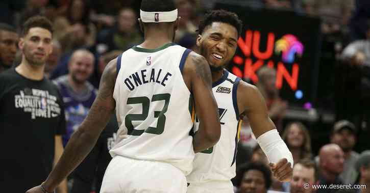 Utah Jazz players Donovan Mitchell, Royce O’Neale and Jordan Clarkson working out together in California