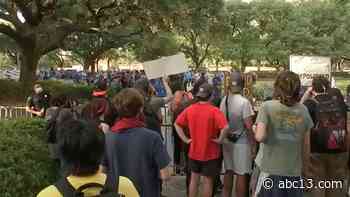 Demonstrators gather at City Hall in Houston for police appreciation rally - KTRK-TV