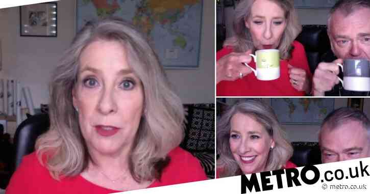 Kevin McNally gatecrashes wife Phyllis Logan’s Good Morning Britain interview in his dressing gown