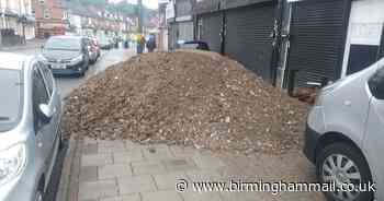 'Massive rubble mound' dumped overnight on major Birmingham road
