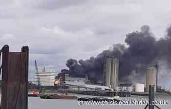 Erith oil plant fire: Video and pictures from the scene
