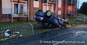 VW Polo overturns in crash near beauty spot