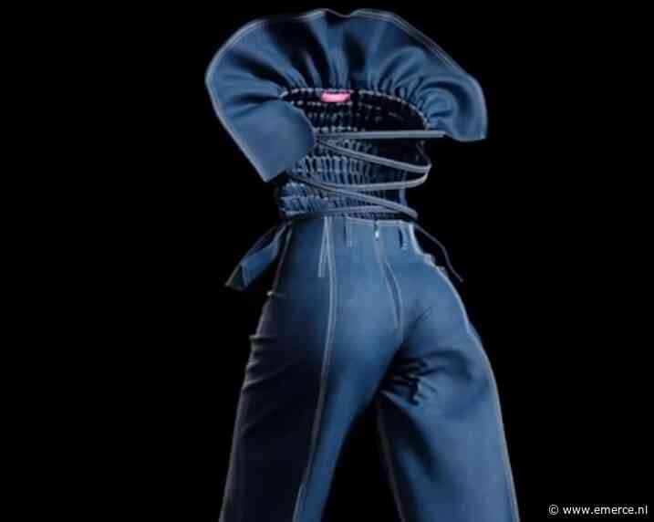 Headless hologrammodellen op catwalk Instagram