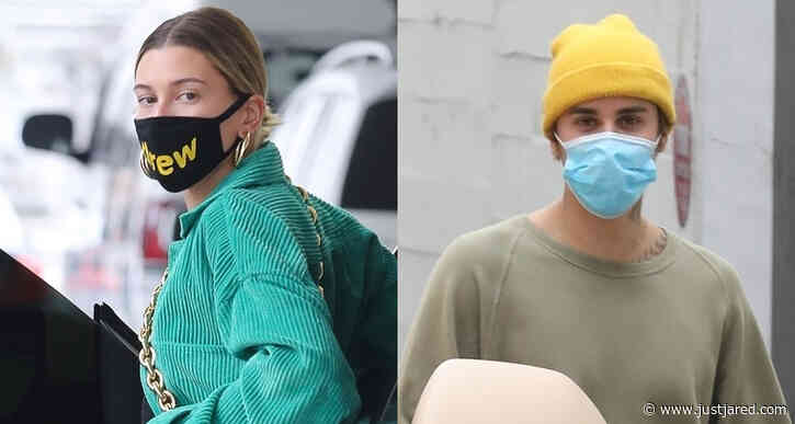 Hailey Bieber Wears Face Mask from Husband Justin Bieber's Drew Clothing Line