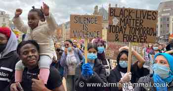 The 'We Matter' demo taking place in Victoria Square